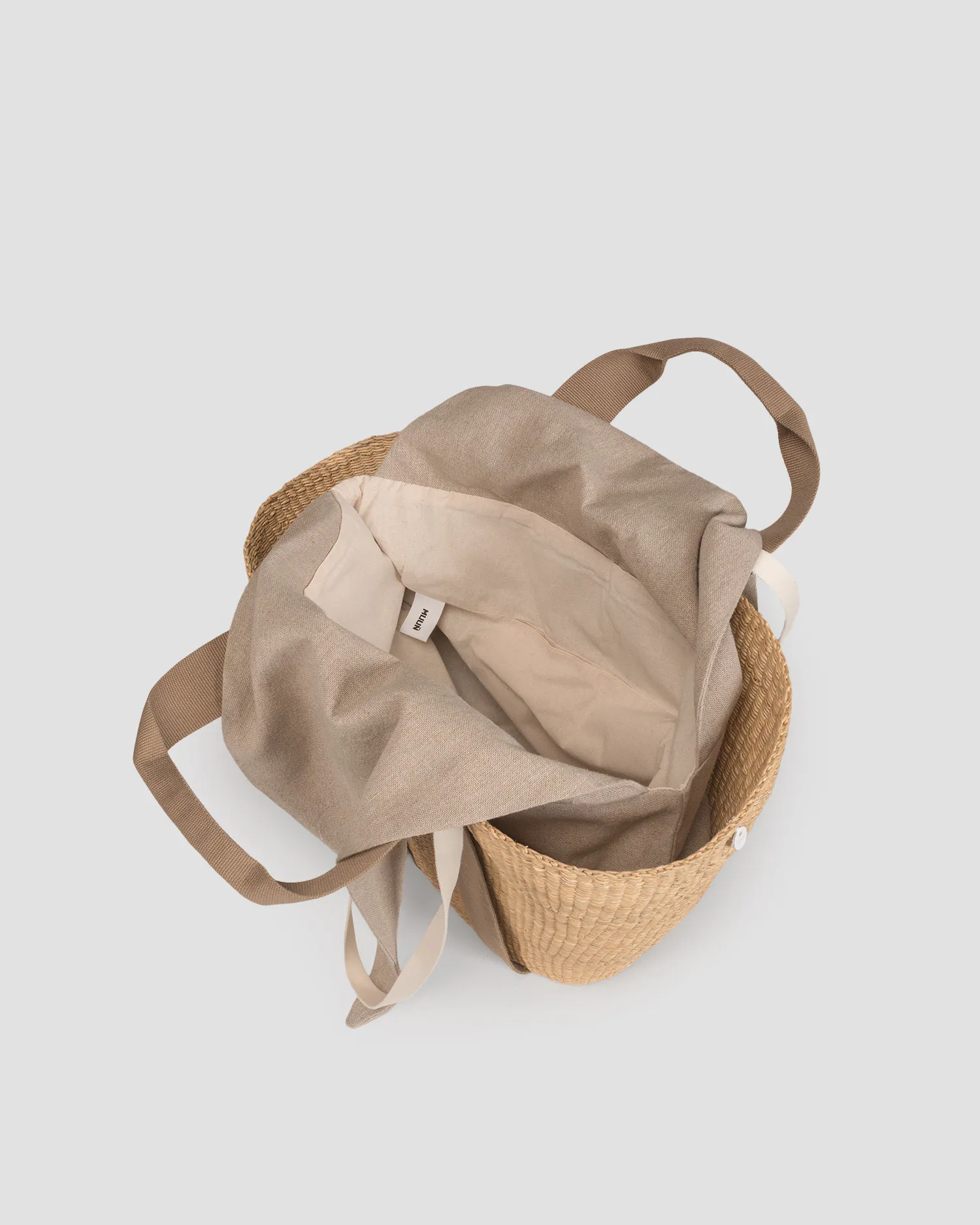 Cestino intrecciato da donna Muun Abby abbylinnbenat-beige