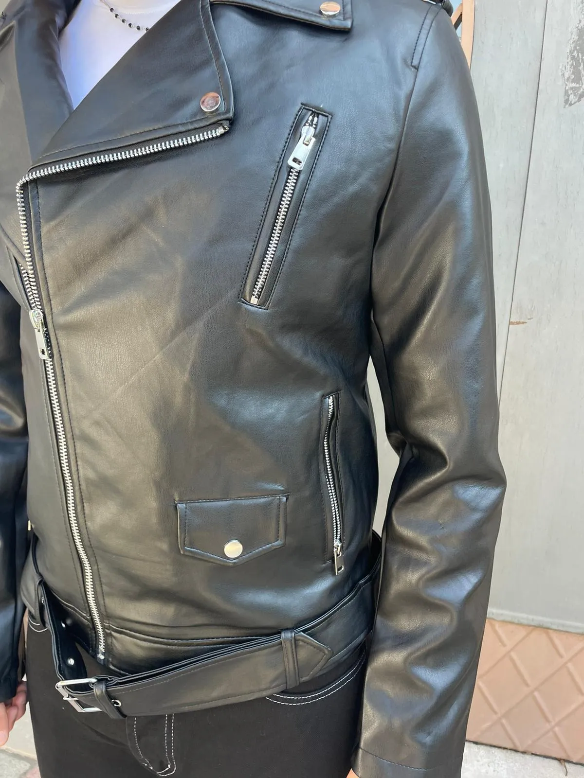 Chiodo uomo uomo eco pelle
