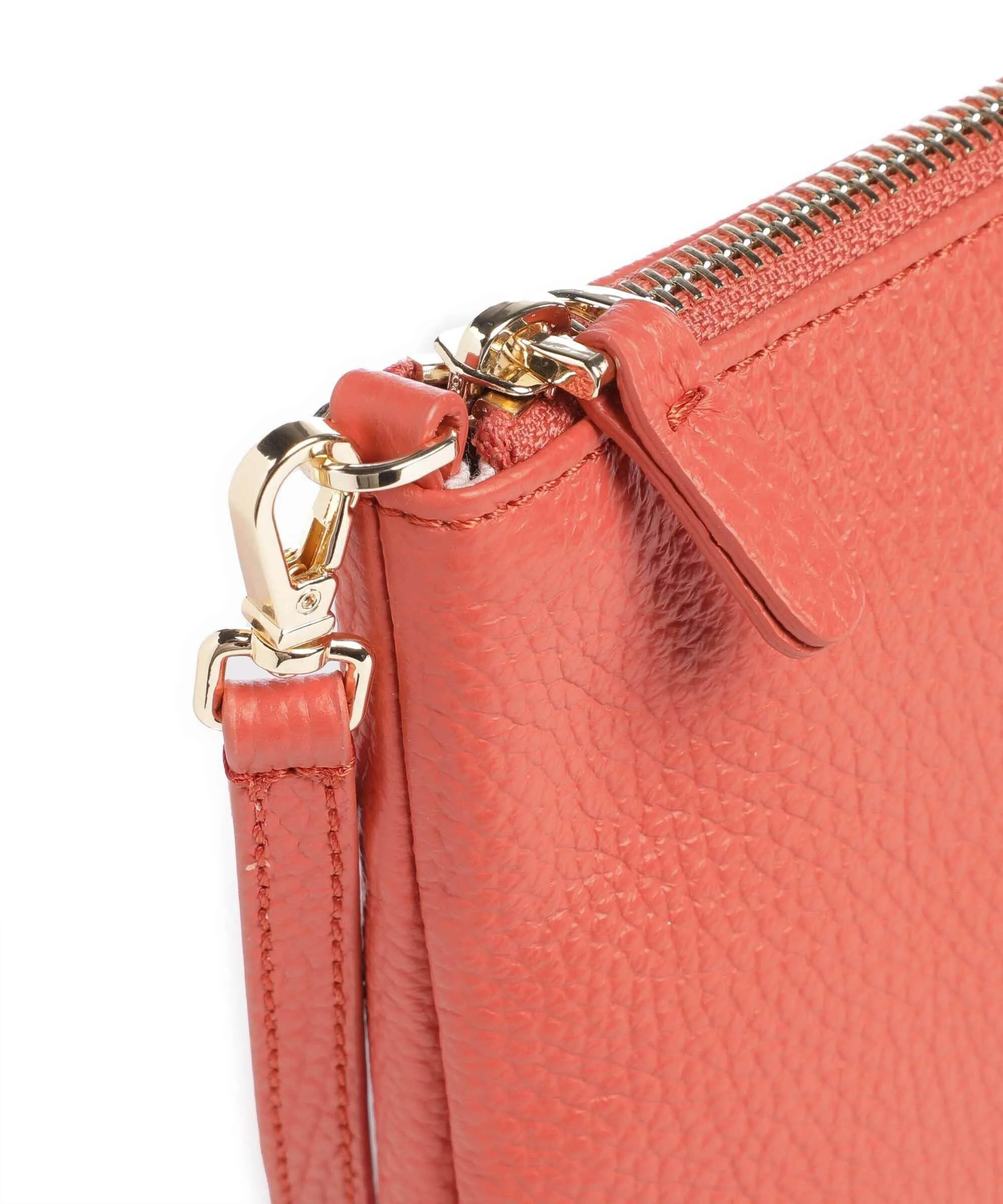  Coccinelle Best Borsa a tracolla pelle granulata corallo  