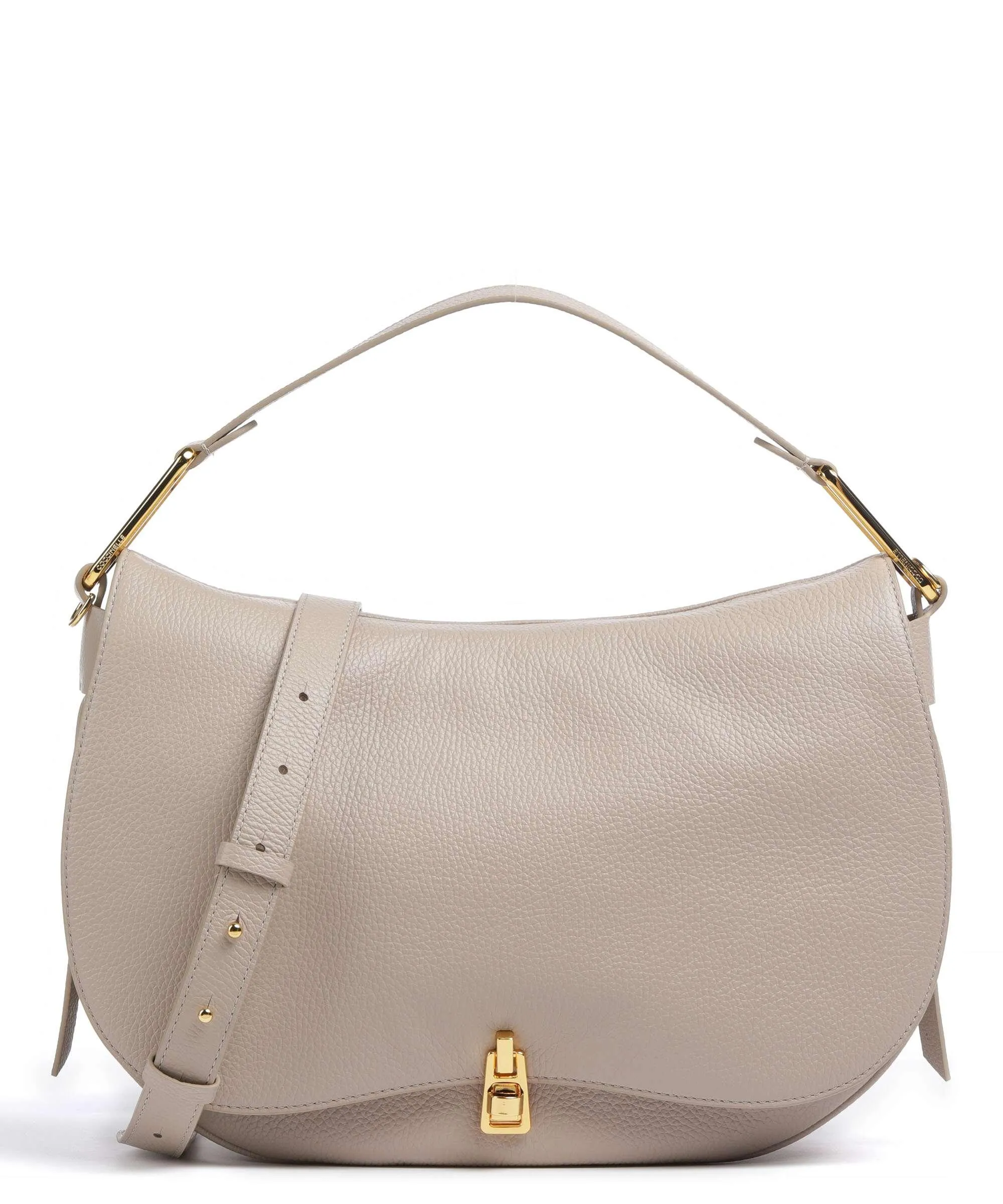  Coccinelle Magie Soft Borsa hobo pelle di vacchetta grana beige  