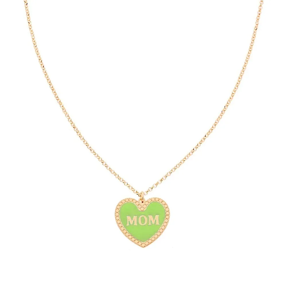Collana “Mom Verde” in Argento 925% Rodiato In Oro 18kt