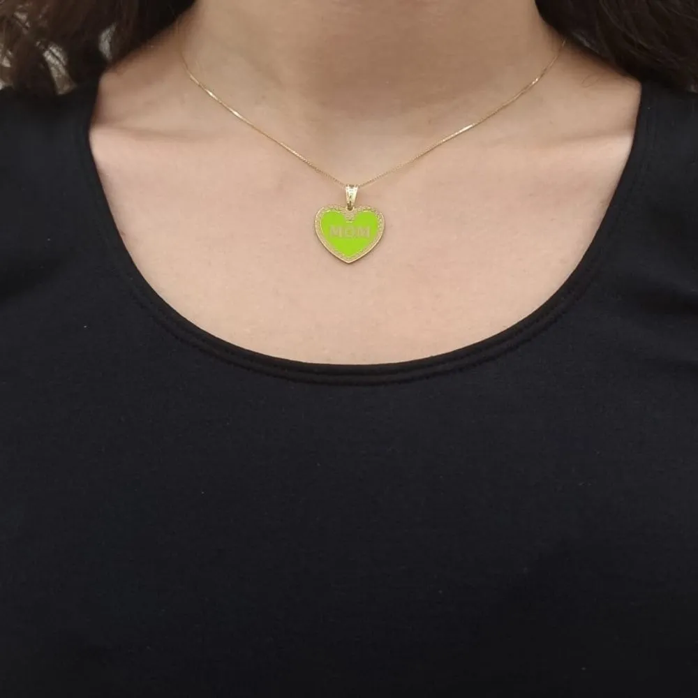 Collana “Mom Verde” in Argento 925% Rodiato In Oro 18kt