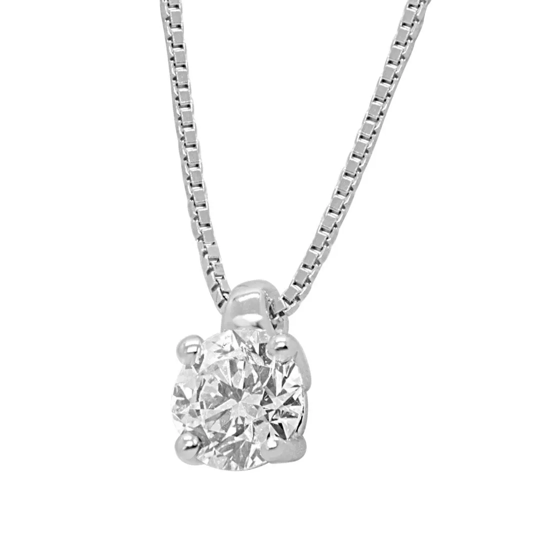 Collana punto luce in oro con diamante ct. 1,00