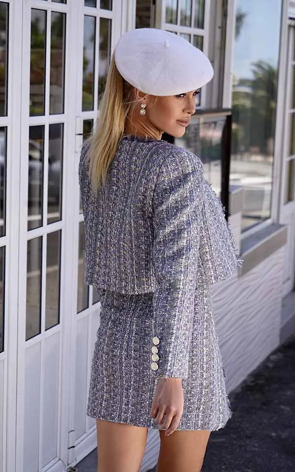 Completo elegante in tessuto bouclé