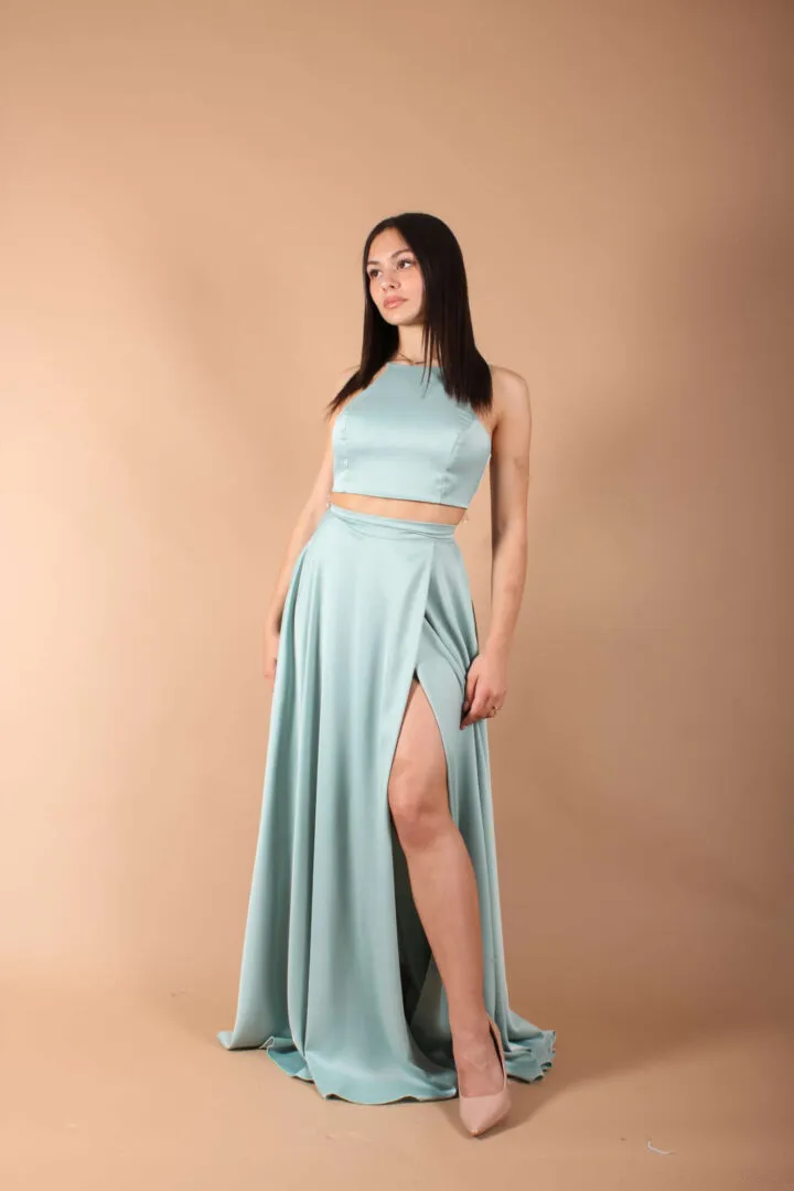 Completo Satin – Verde Acqua