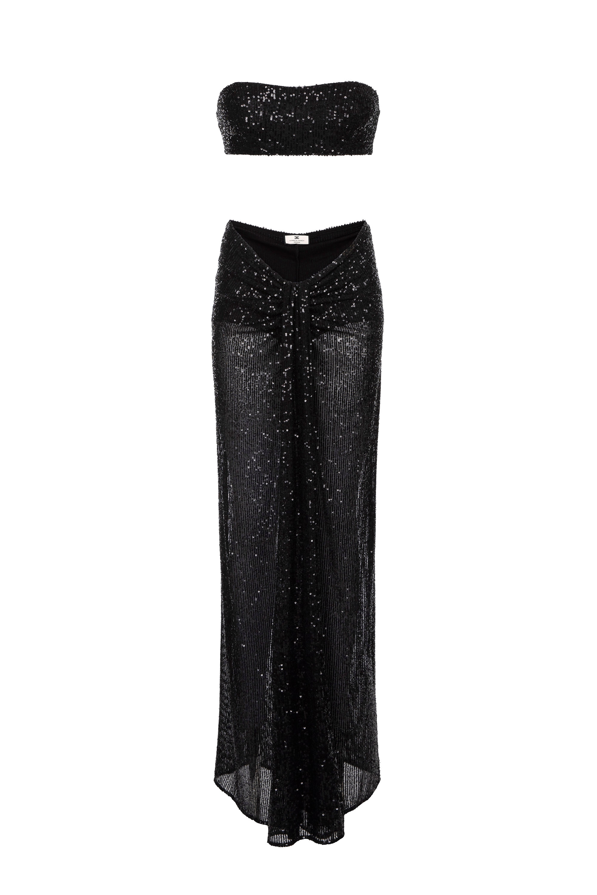 Completo top e gonna in paillettes
