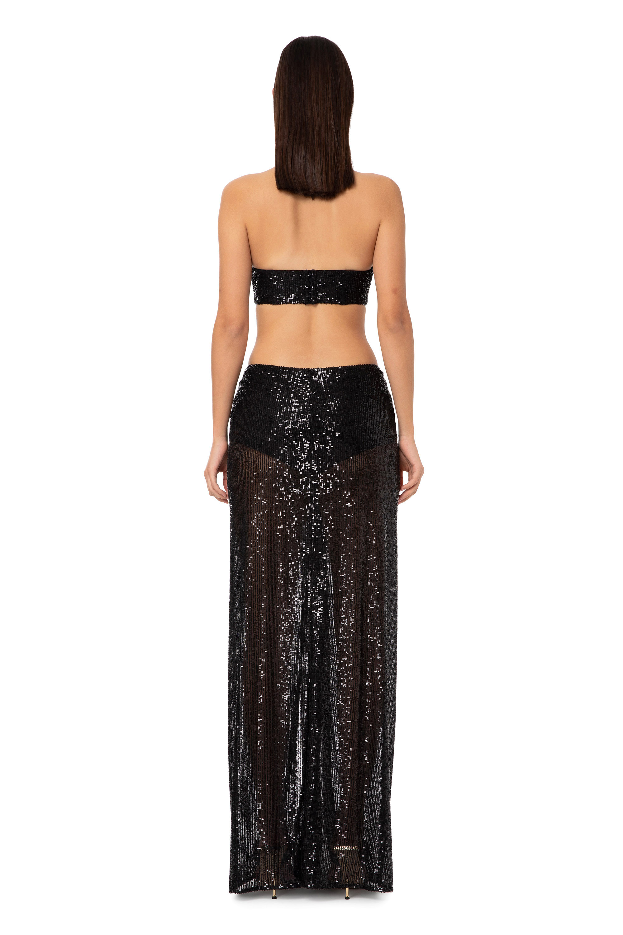 Completo top e gonna in paillettes