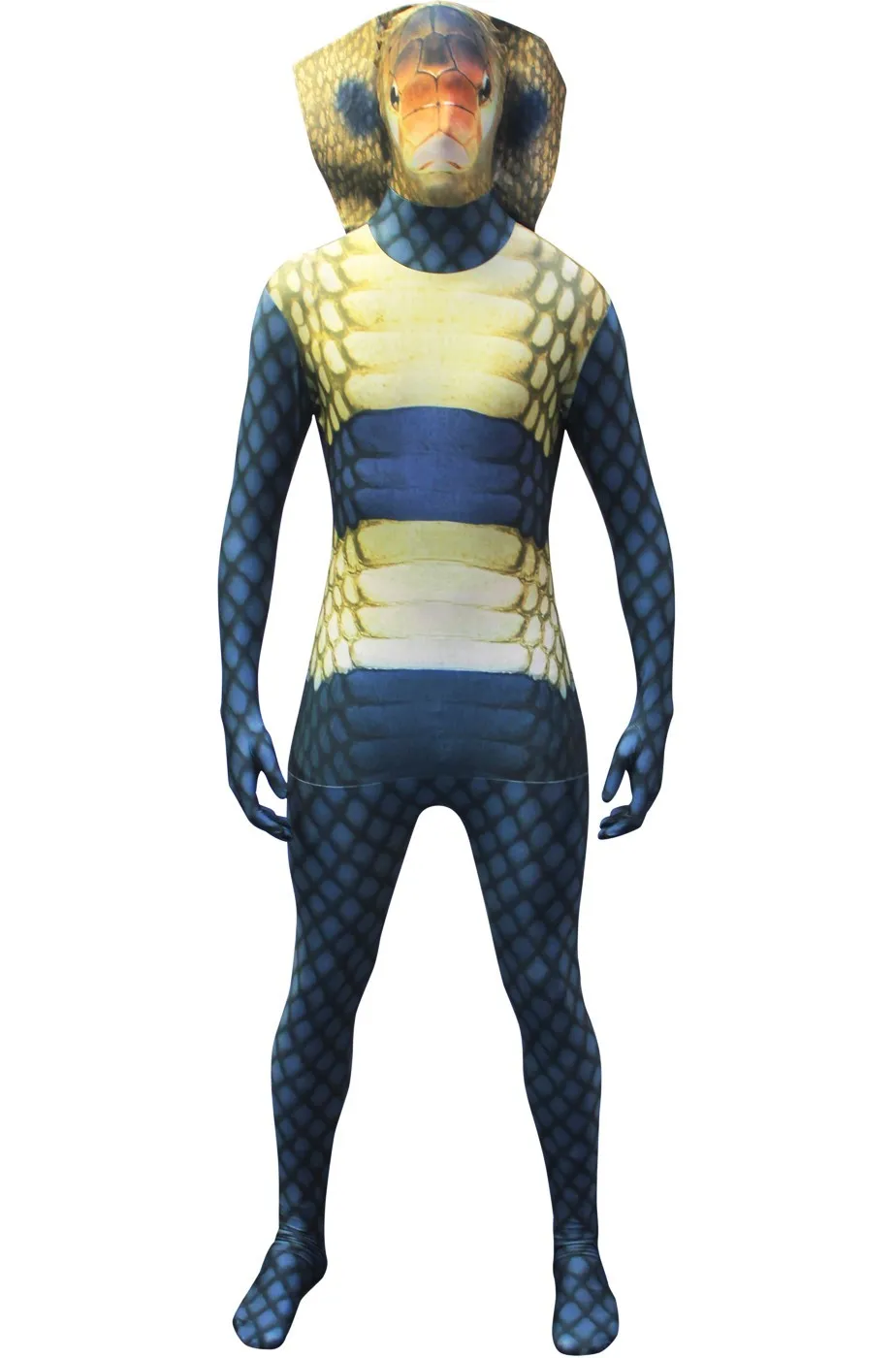 Costume da Serpente Cobra adulto Morphsuit tuta originale 2nd skin completa
