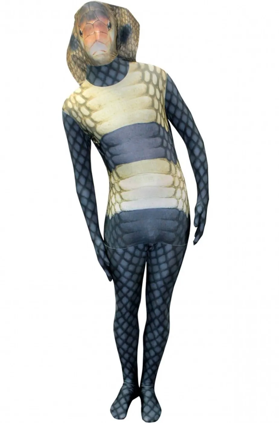 Costume da Serpente Cobra adulto Morphsuit tuta originale 2nd skin completa