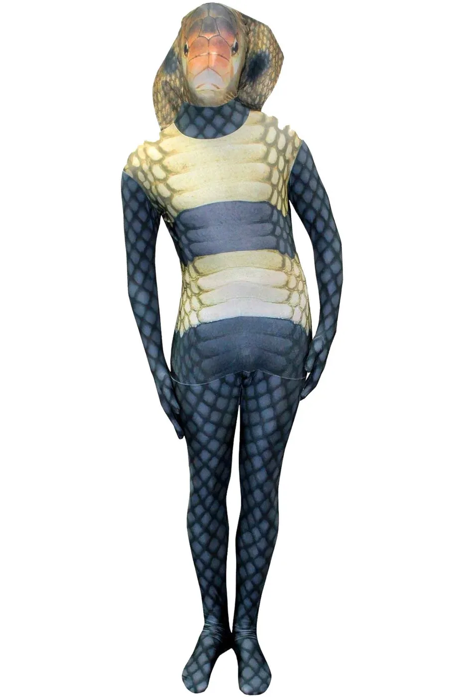 Costume da Serpente Cobra adulto Morphsuit tuta originale 2nd skin completa
