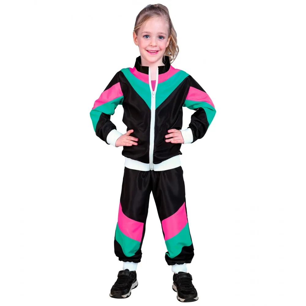 Costume Tuta Anni 80 Bambino Unisex per Feste a Tema, Taglia 8-10 anni, 140cm
