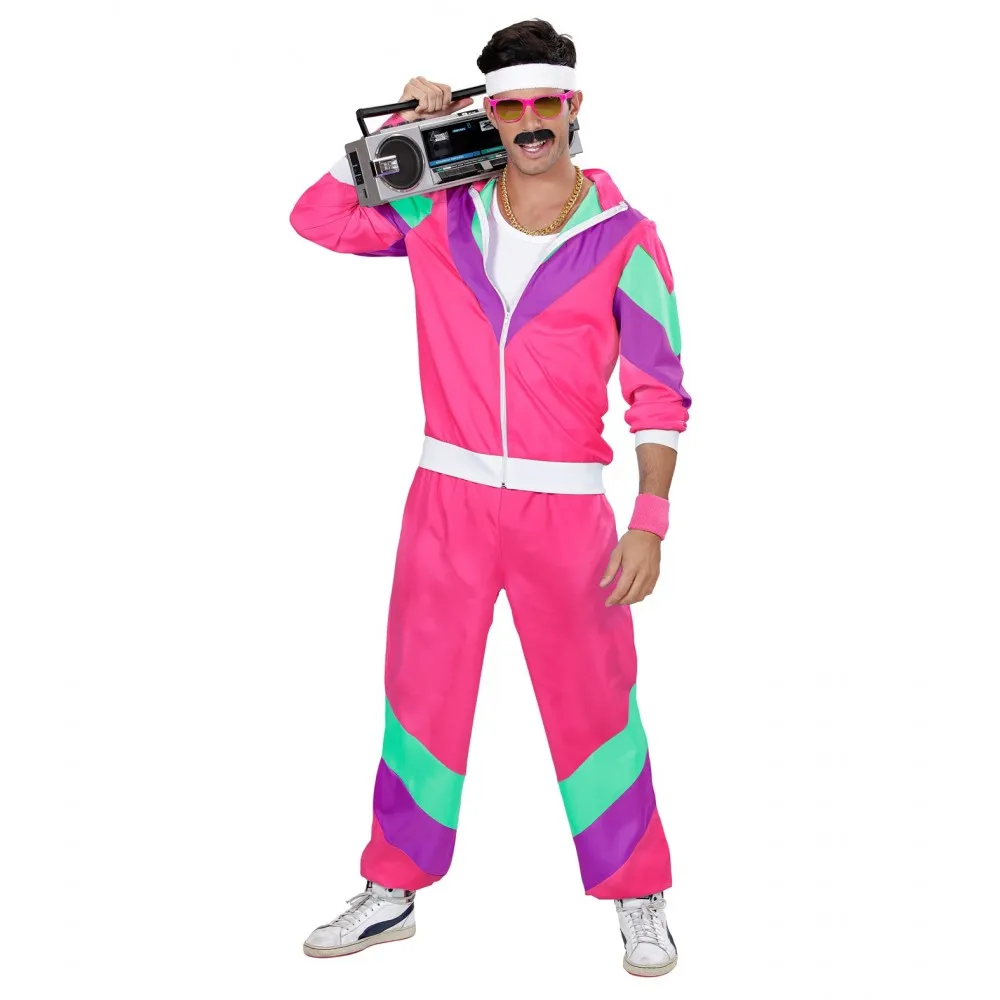 Costume Tuta Anni 80 Unisex per Feste a Tema, Taglia S, Adulto