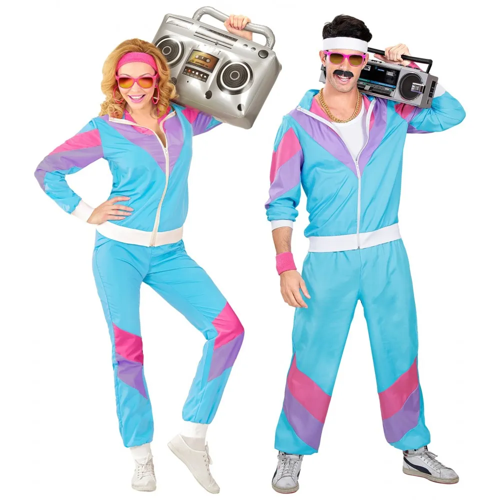 Costume Tuta Anni 80 Unisex per Feste a Tema, Taglia XL, Adulto