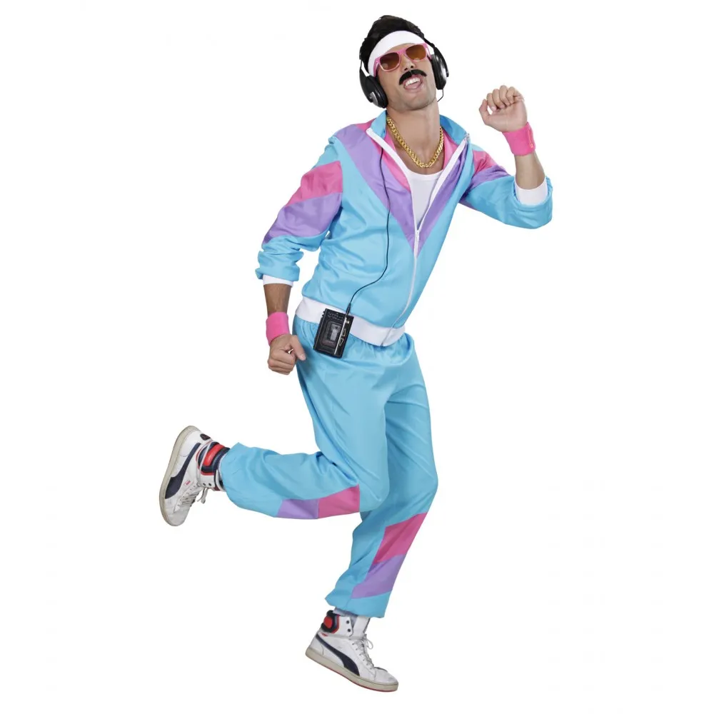 Costume Tuta Anni 80 Unisex per Feste a Tema, Taglia XL, Adulto