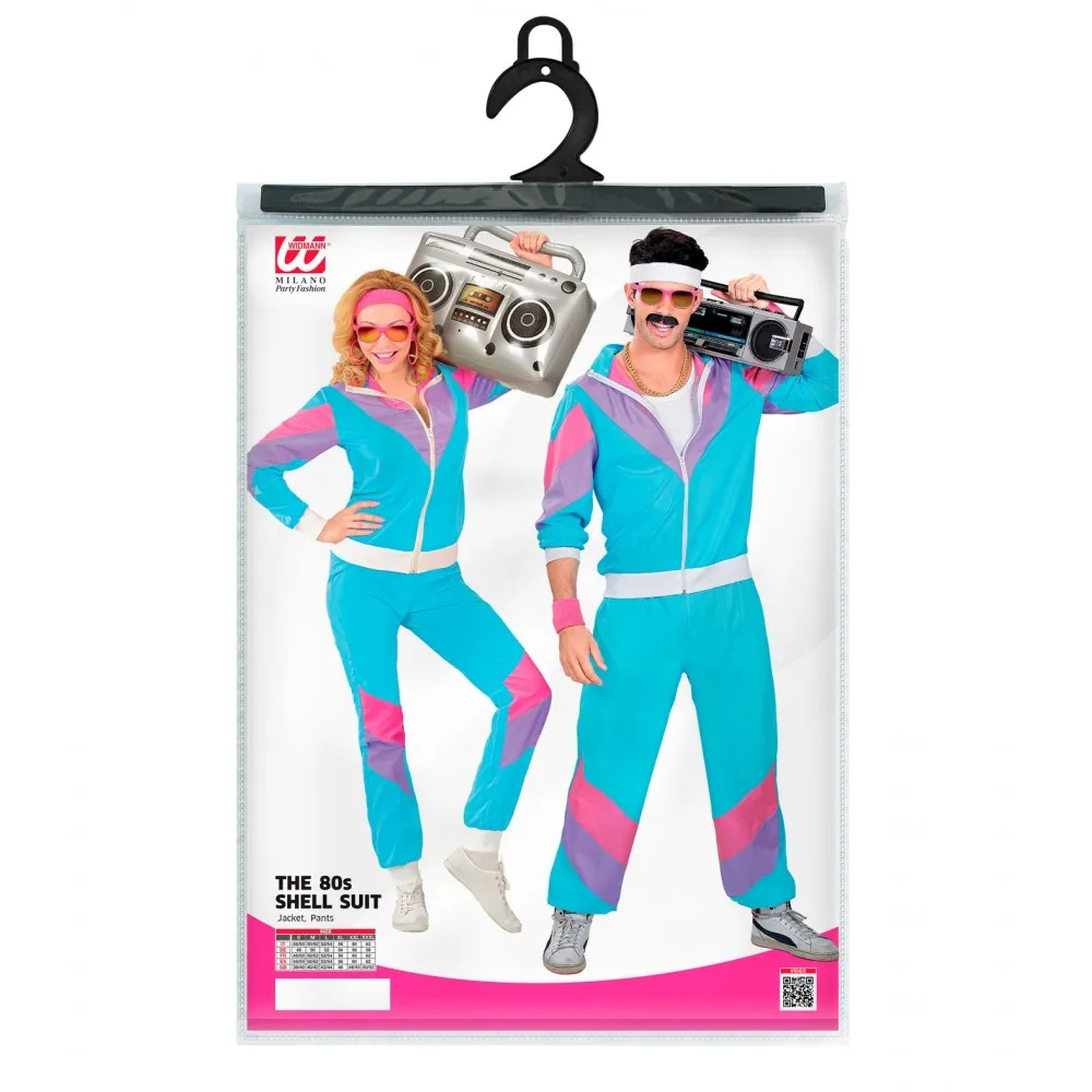 Costume Tuta Anni 80 Unisex per Feste a Tema, Taglia XL, Adulto