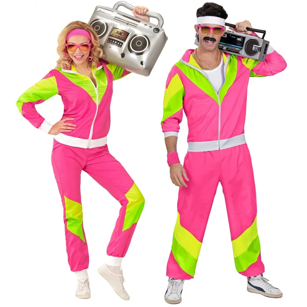 Costume Tuta Anni 80 Unisex per Feste a Tema, Taglia XS, Adulto