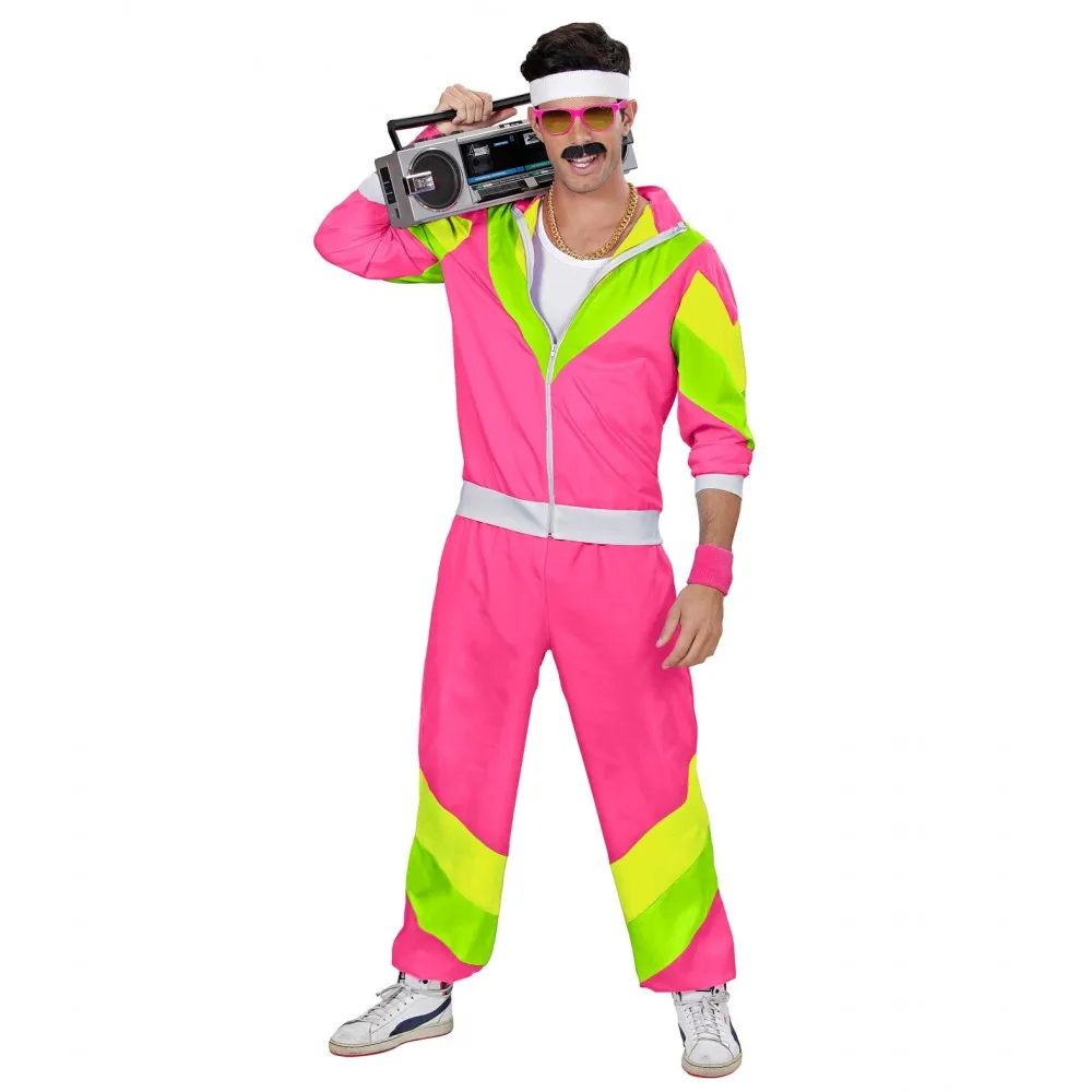 Costume Tuta Anni 80 Unisex per Feste a Tema, Taglia XS, Adulto