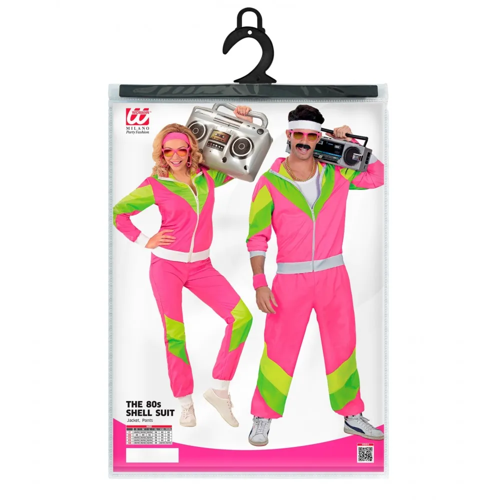 Costume Tuta Anni 80 Unisex per Feste a Tema, Taglia XS, Adulto