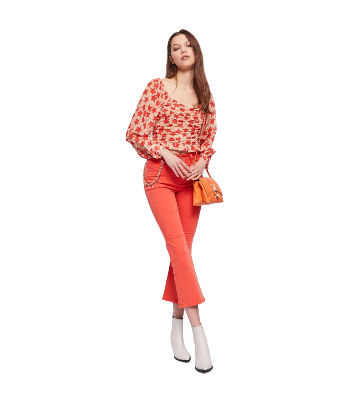 Denny Rose Jeans Donna Pantaloni   Flaire Cropped