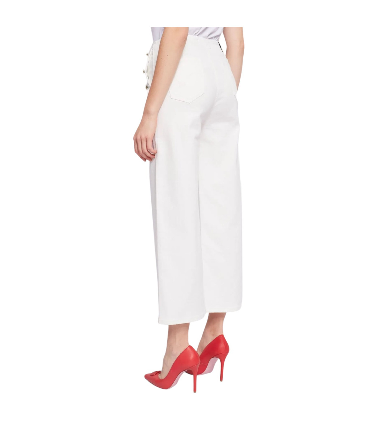 Denny Rose Jeans Donna Pantaloni   Wide Cropped