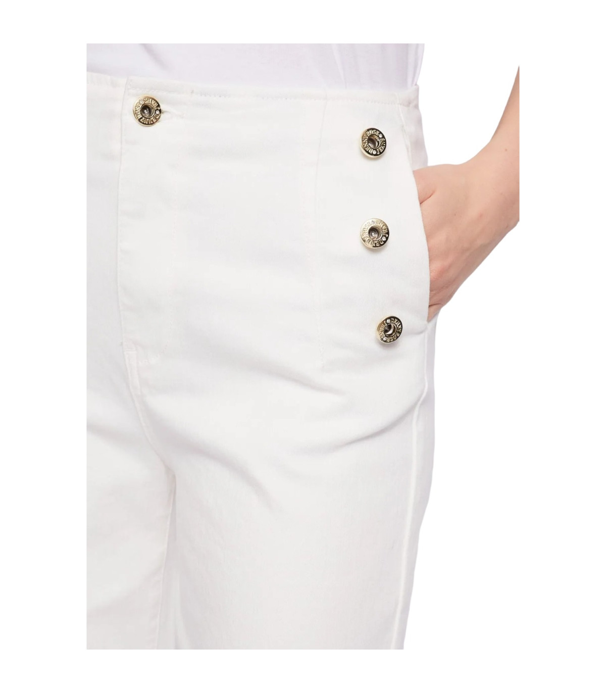 Denny Rose Jeans Donna Pantaloni   Wide Cropped