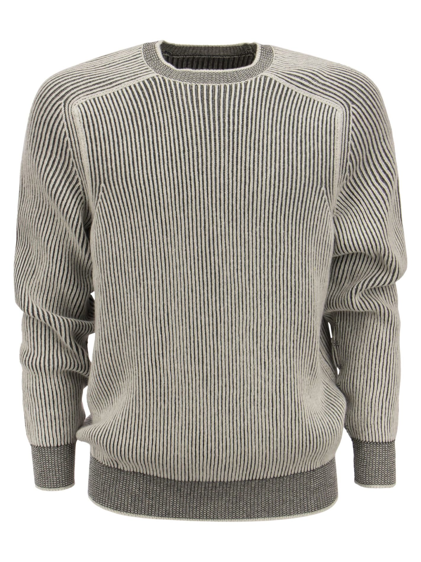 DINGHY – Maglione girocollo reversibile in cashmere a coste