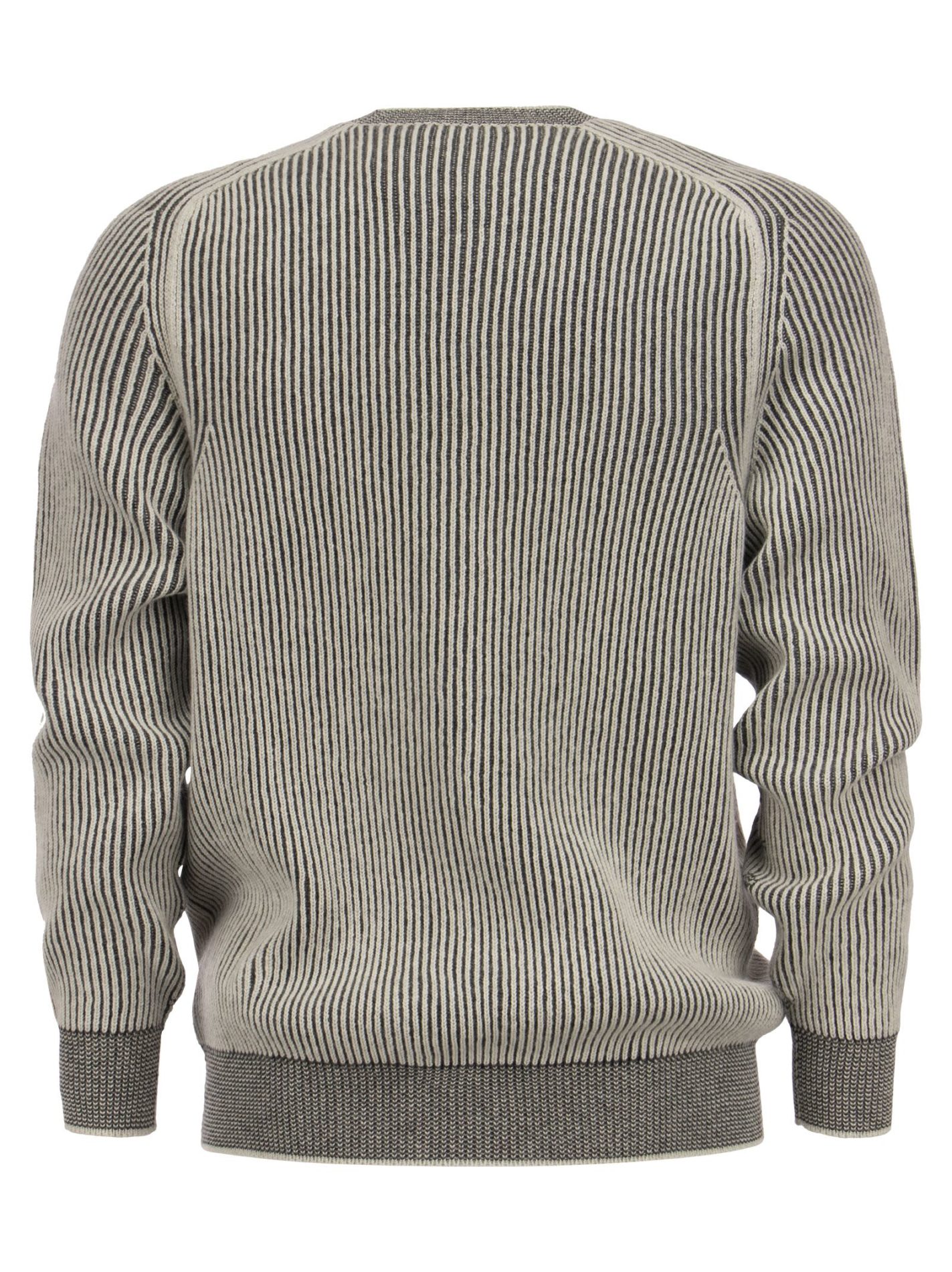 DINGHY – Maglione girocollo reversibile in cashmere a coste