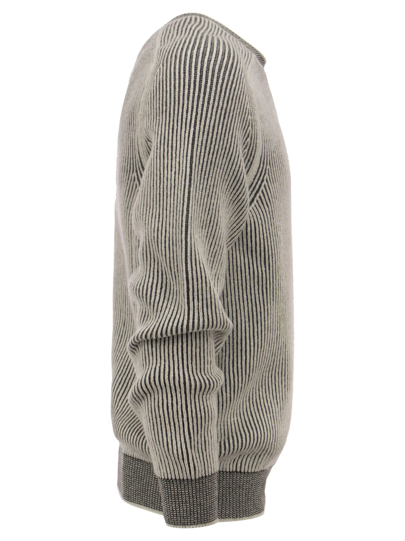DINGHY – Maglione girocollo reversibile in cashmere a coste