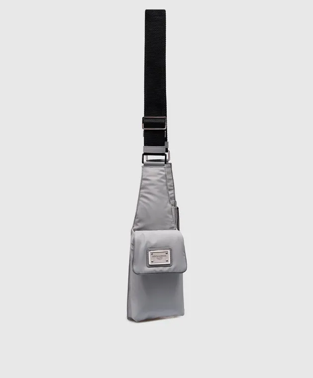 Dolce&Gabbana Borsa a tracolla con logo grigio BM2279AP549