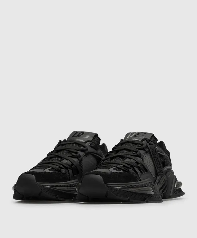 Dolce&Gabbana Sneaker combinate con logo Airmaster di colore nero CS2071AY851