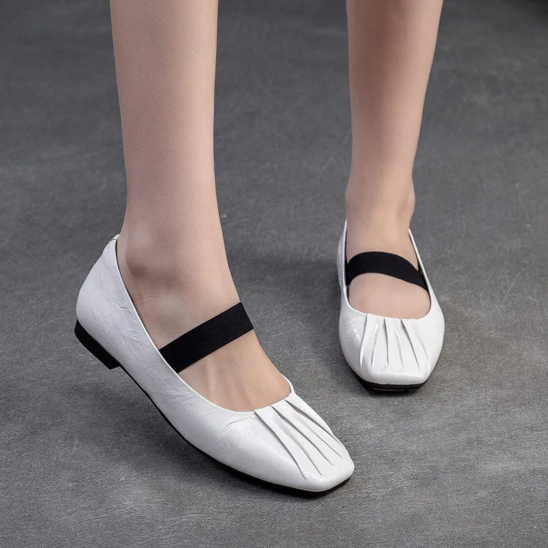 Donne Casual Ballerine in Pelle Intrecciata Morbida