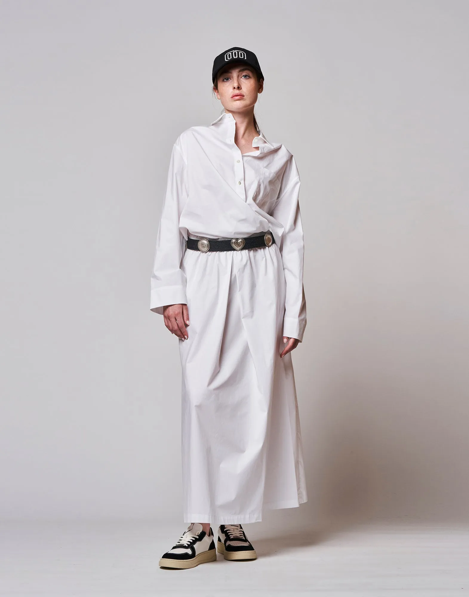 DOUUOD Abito Camicia Incrociata Lungo