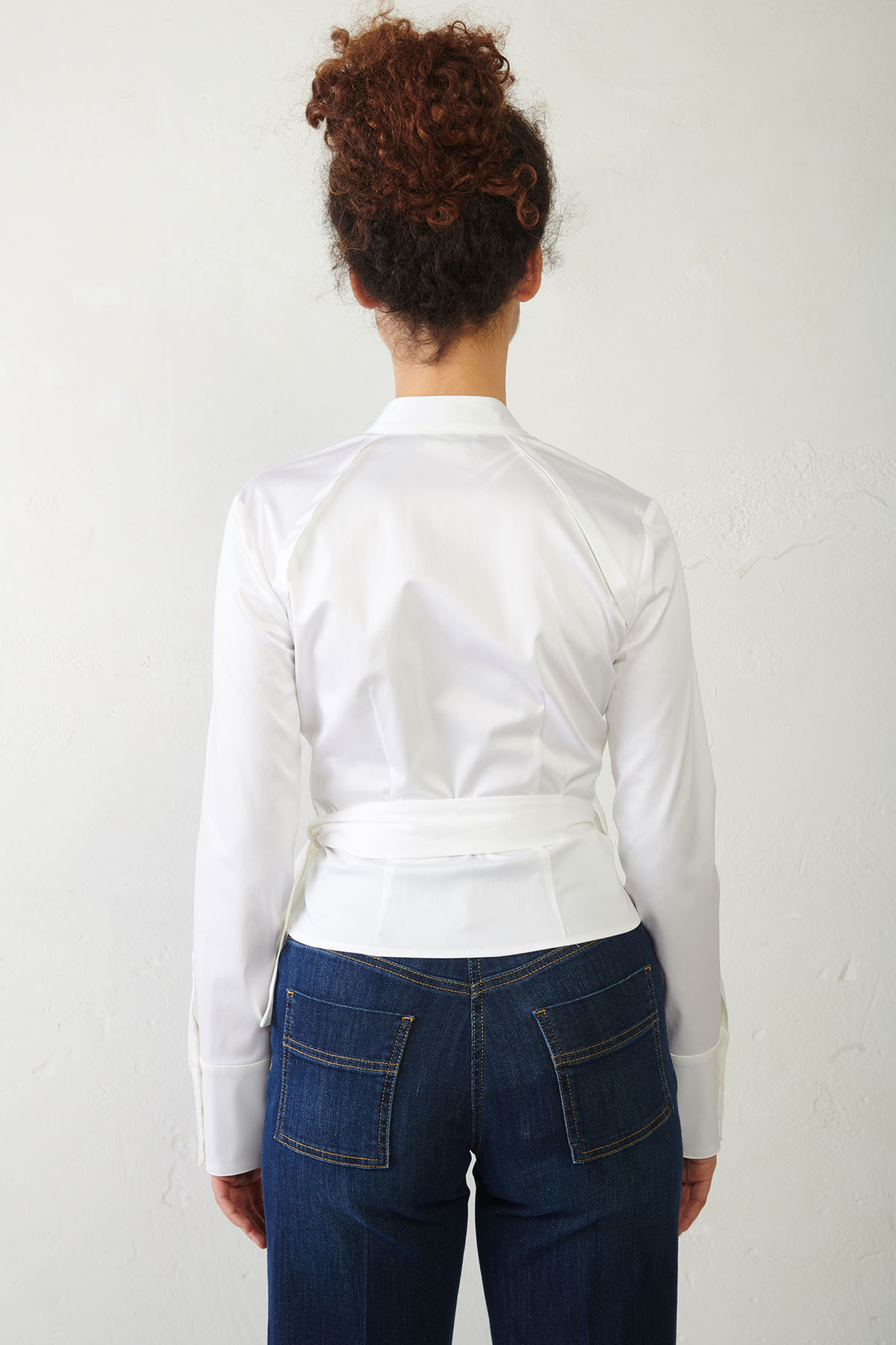 ELISABETTA FRANCHI Camicia incrociata stretch