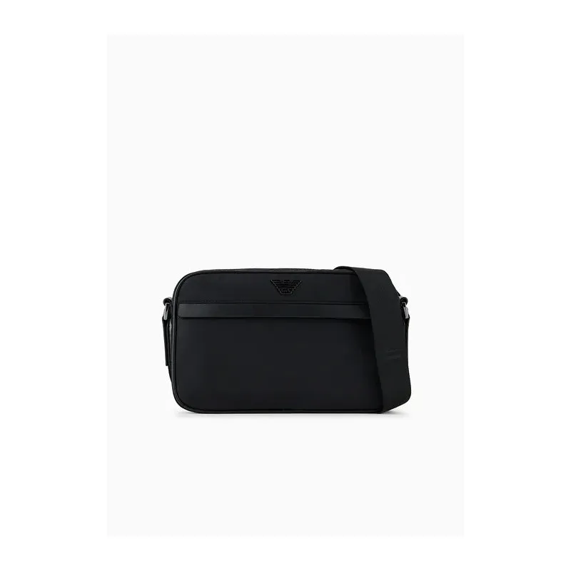 EMPORIO ARMANI - Borsa a Tracolla in Nylon Riciclato - Nero
