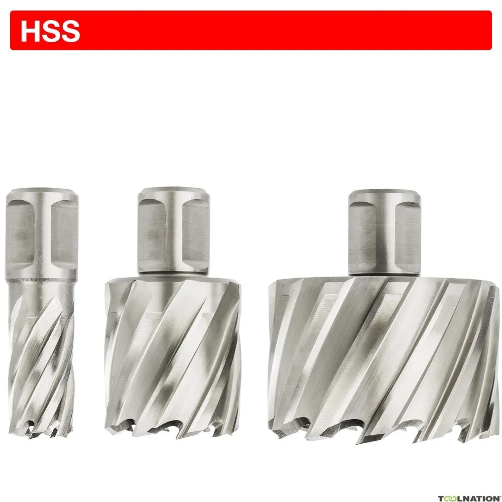 Euroboor 21007502601004 HCY.260 Punta per carotaggio, HSS, D 26 mm, DoC 75 mm, Weldon