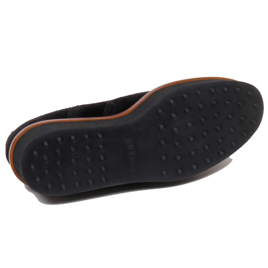 F3888 scarpa inglese donna black TOD’S scarpe suede shoe woman