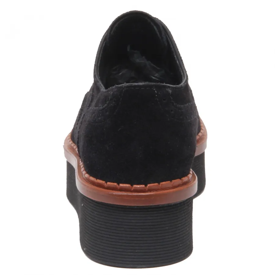 F3888 scarpa inglese donna black TOD’S scarpe suede shoe woman