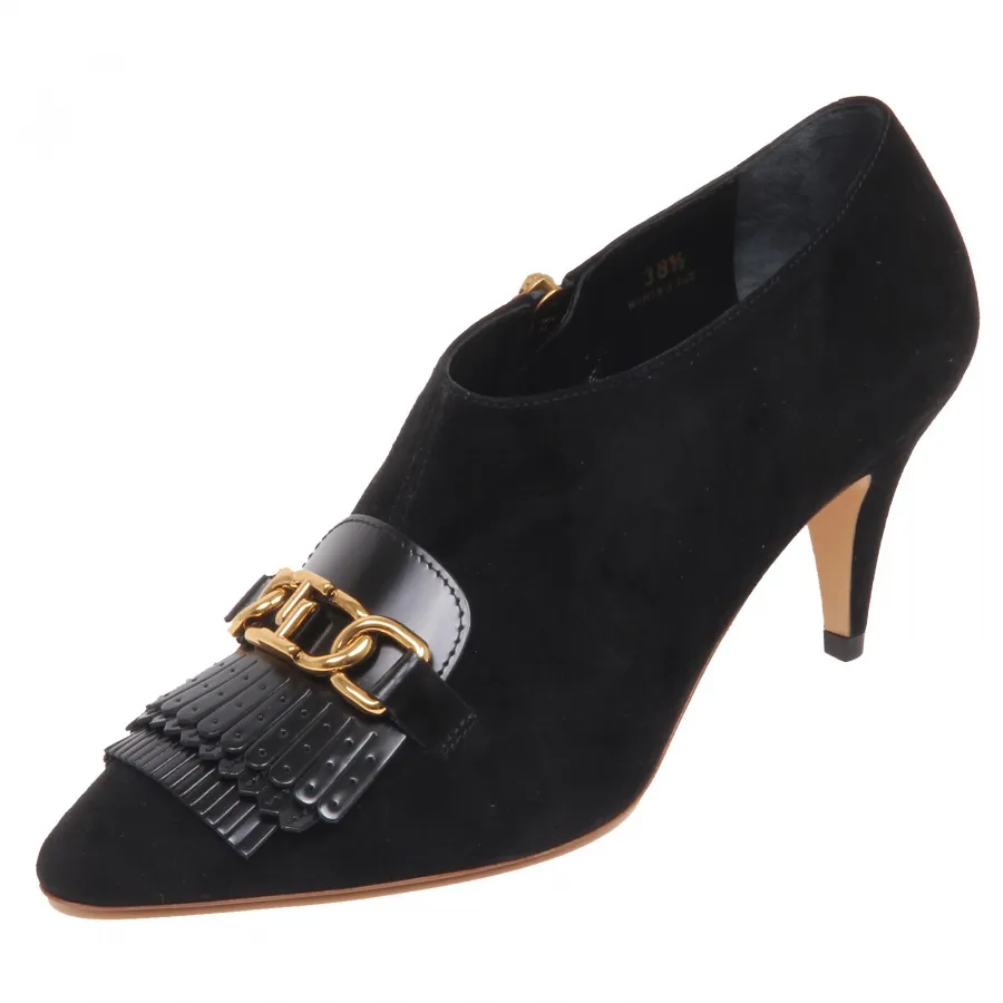 F7182 decollete donna black TOD’S scarpe suede shoe woman