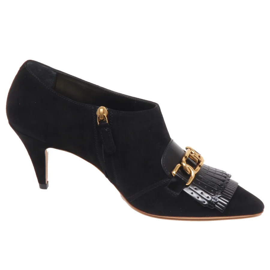 F7182 decollete donna black TOD’S scarpe suede shoe woman