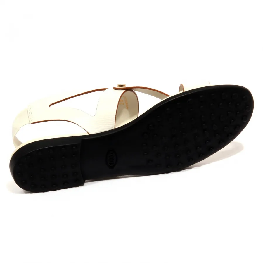 F9674 sandalo donna off white TOD’S scarpe grain effect shoe woman