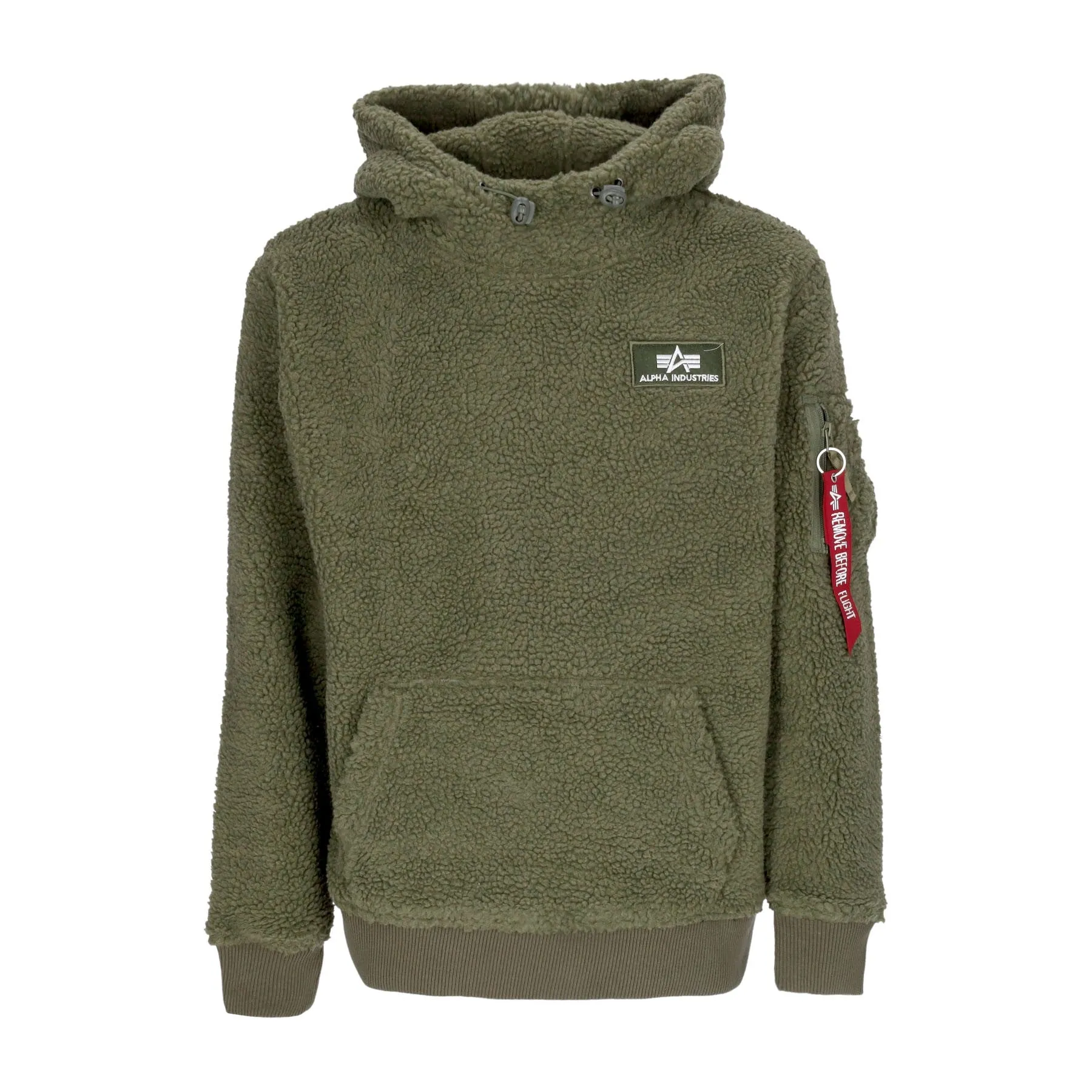 Felpa Cappuccio Uomo Teddy Hoodie Sage Green