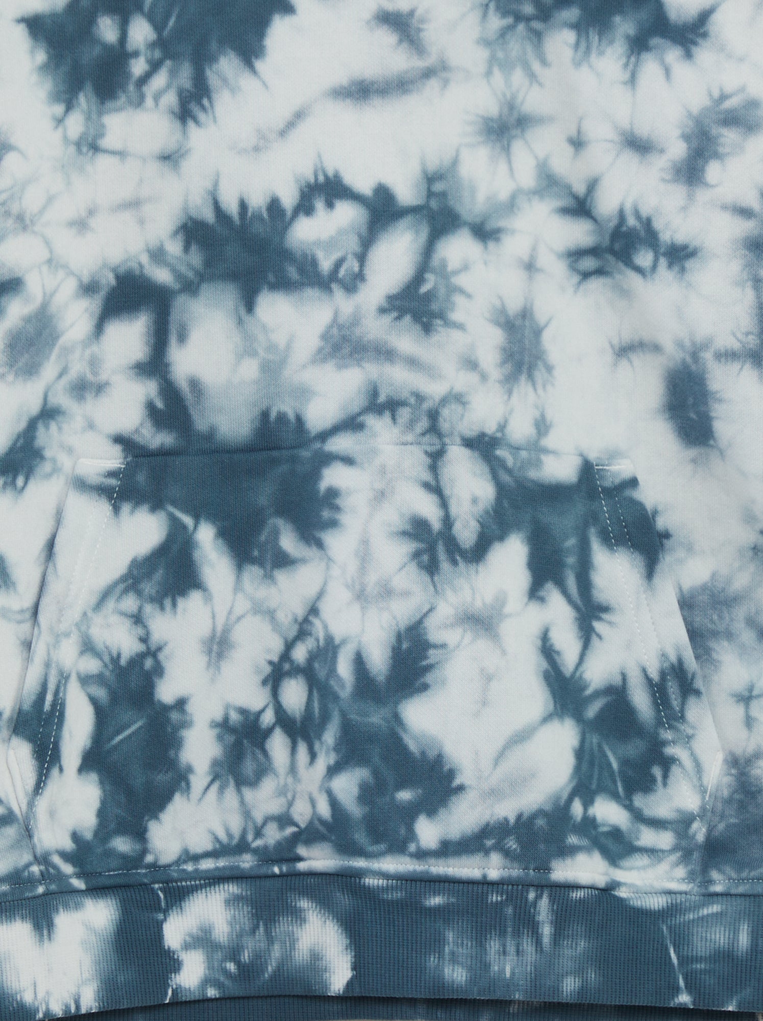 Felpa con cappuccio effetto tie and dye - BLU