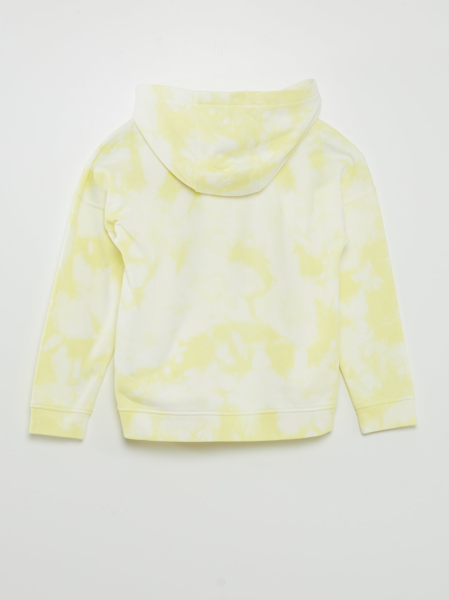 Felpa con cappuccio effetto tie and dye - GIALLO
