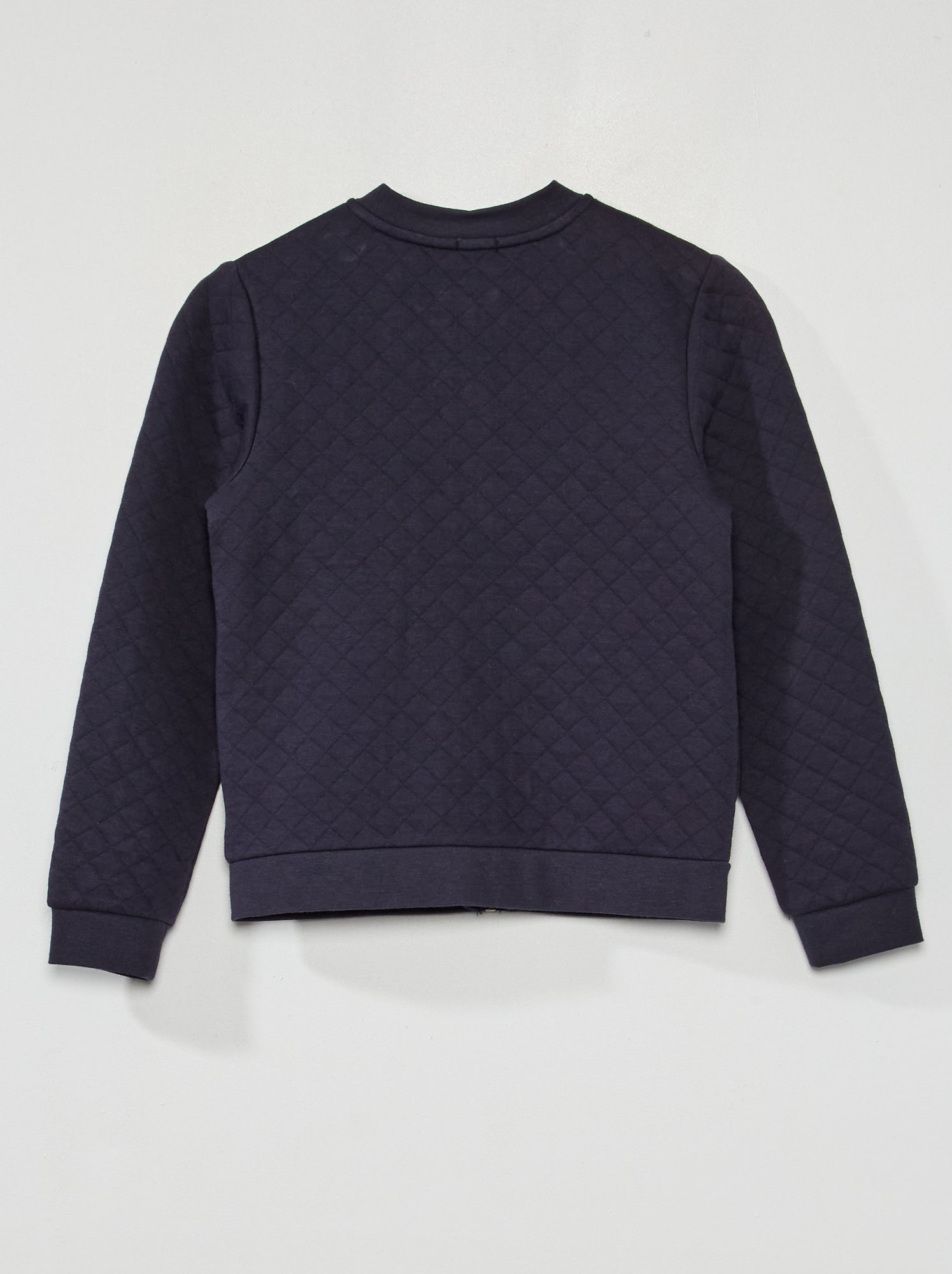 Felpa con zip in jersey - blu