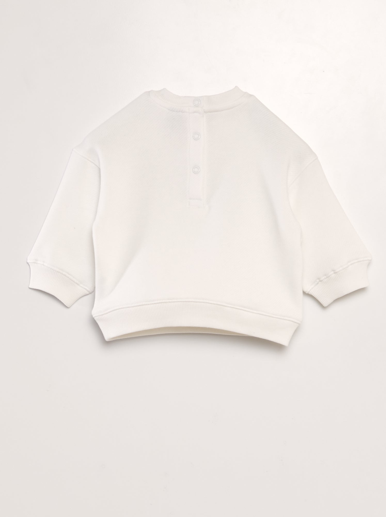 Felpa in french terry con scritta - BIANCO