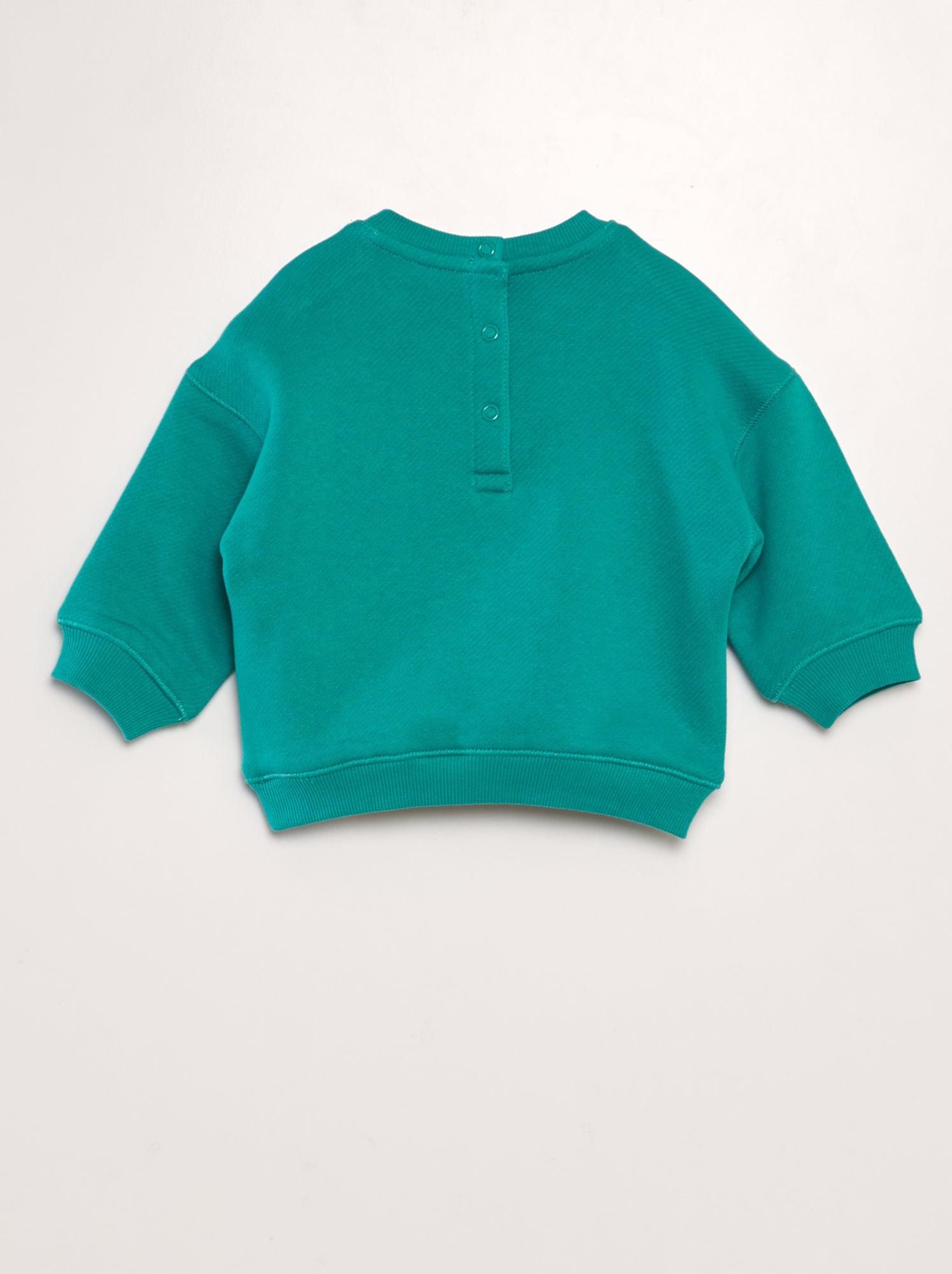 Felpa in french terry con scritta - VERDE