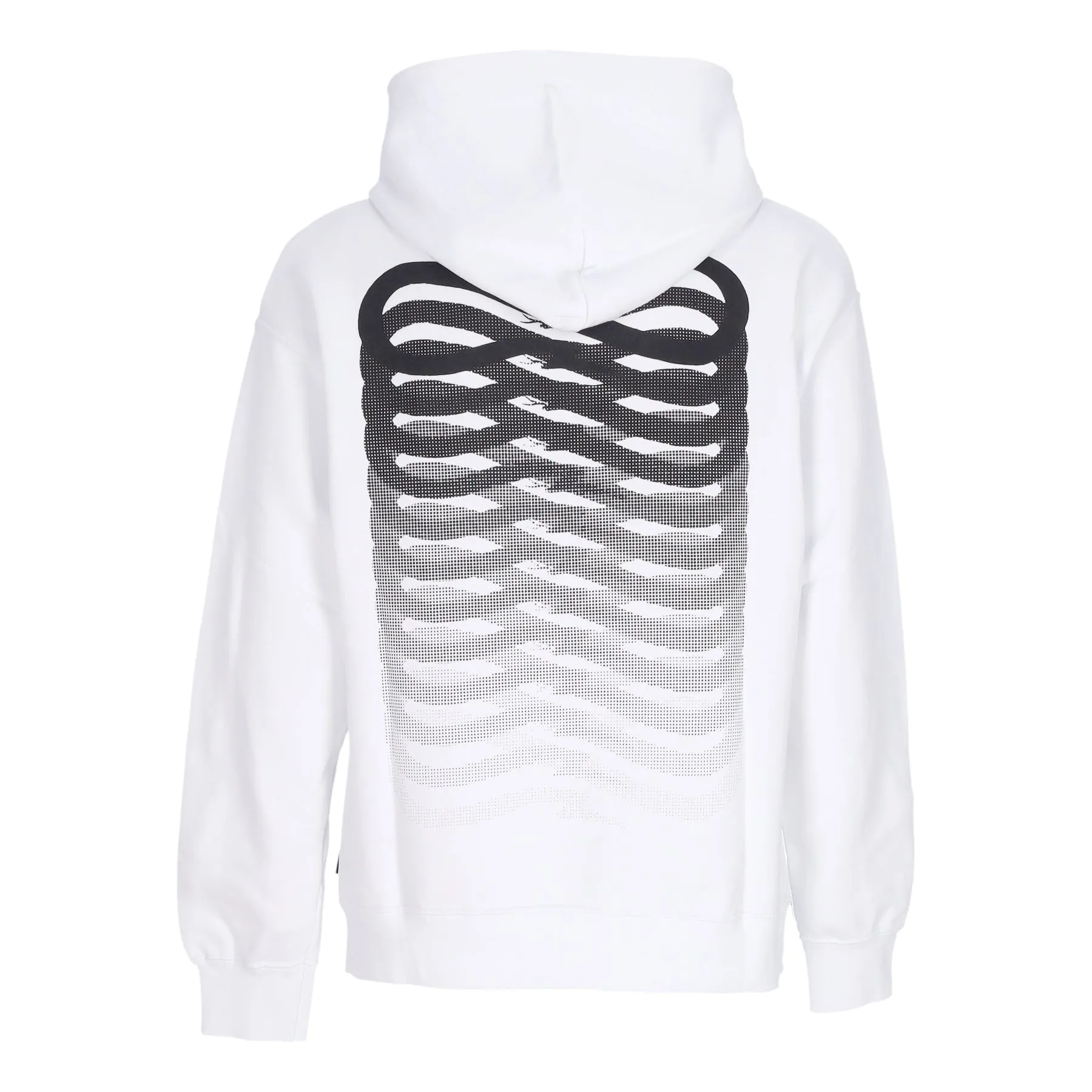 Felpa Leggera Cappuccio Uomo Ribs Classic Hoodie White
