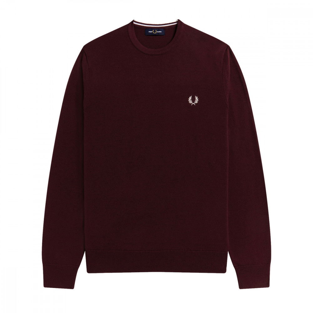 FRED PERRY MAGLIONE GIROCOLLO IN LANA E COTONE