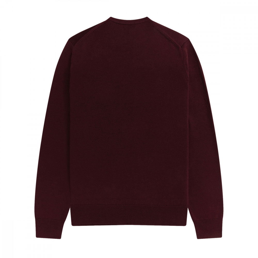FRED PERRY MAGLIONE GIROCOLLO IN LANA E COTONE