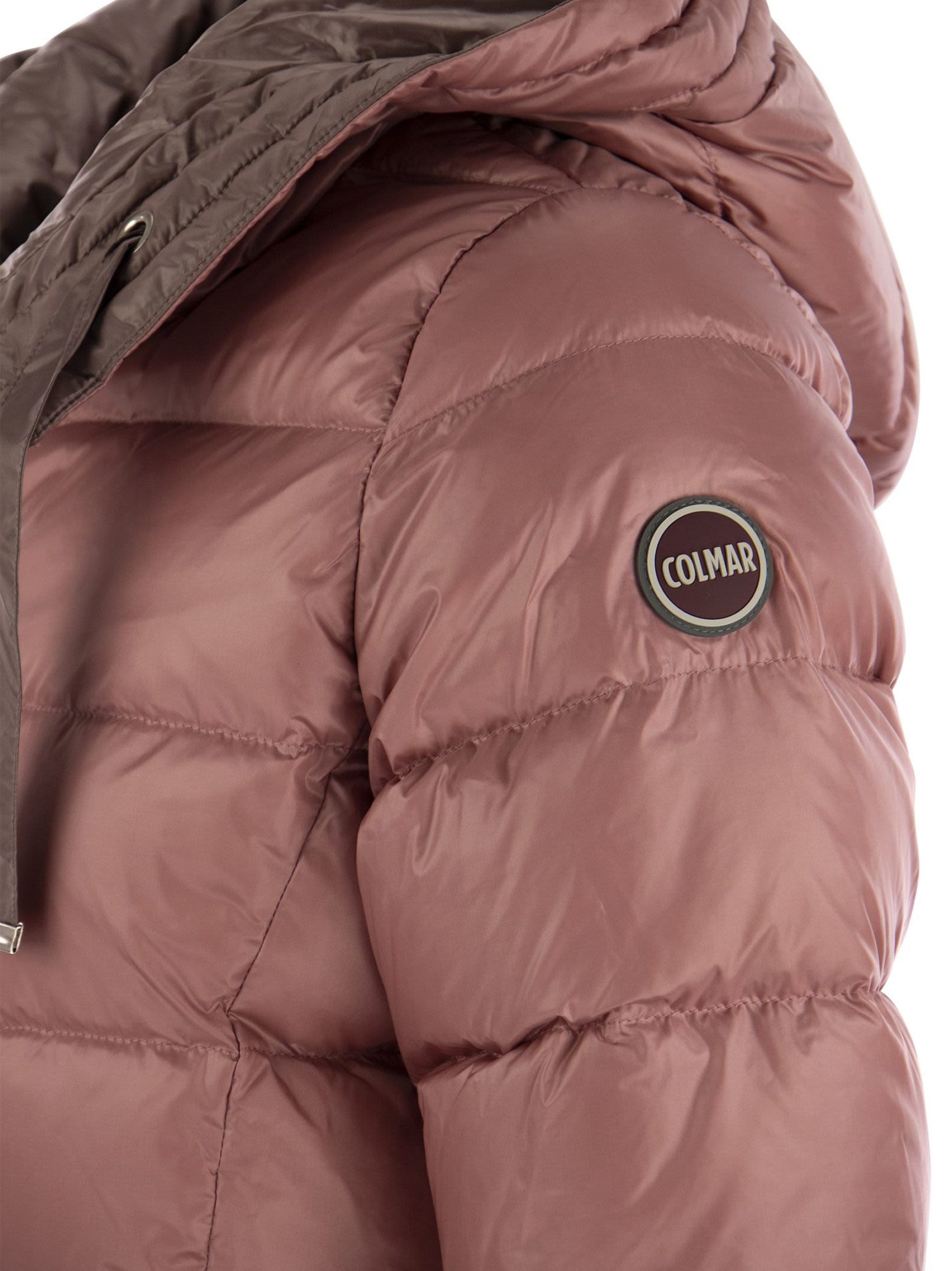 FRIENDLY – Piumino lungo con cappuccio reversibile